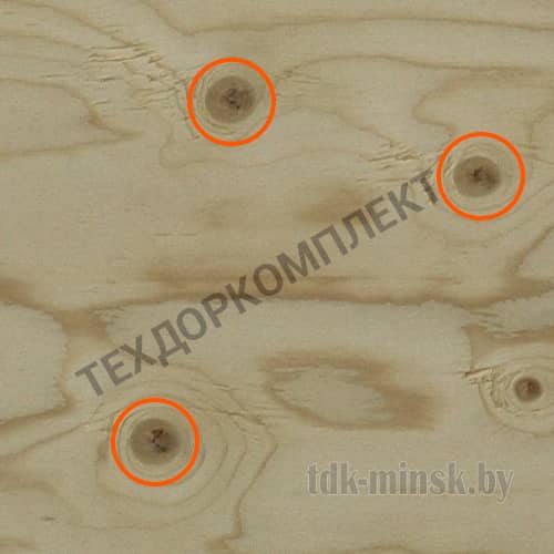 Здоровые сросшиеся светлые и темные сучки Здоровые сросшиеся светлые и темные сучки
